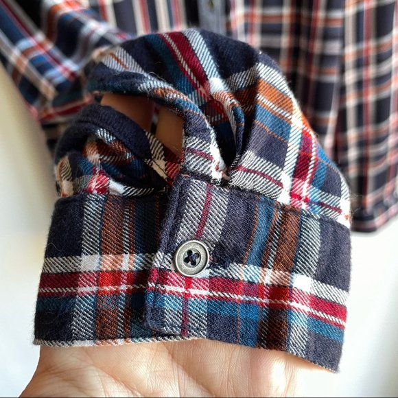 Women’s Plaid Button Up Blouse Floral Embroidery Western Rodeo Medium Fall Horse - Picture 6 of 9